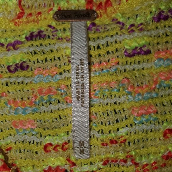 Free People S Crochet & Lace Tank Top Yellow  - Medium - Picture 2 of 8